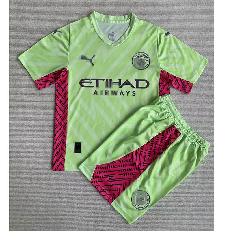 Camiseta de Portero Manchester City 2023/2024 Verde Niño Kit 